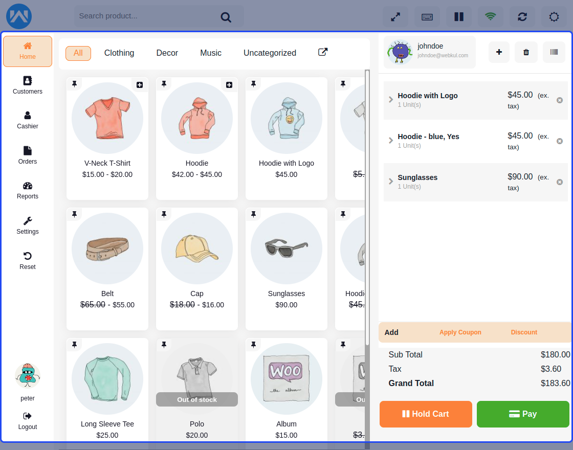 Point of Sale System for (POS Plugin) by webkul CodeCanyon